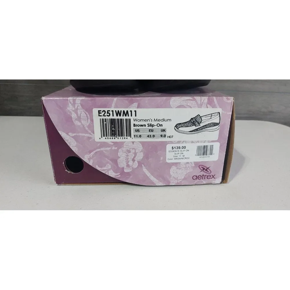 Detrex‎ Womens Comfort Leather Brown Slip On Shoes E251WM11 Size 11M NEW #362